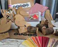 Torn Paper Art Craft Box with Tool Kit