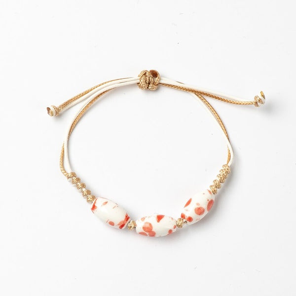 Red + White Jellybean Bracelet