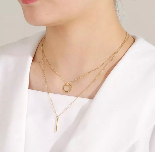 ALPHA Tarnish-free Gold|Silver Layered Necklace