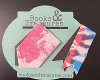 Magnetic Faux Leather Bookmarks in Tie-Dye