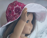 Doll outfit with accessories; hats, bags, backpacks, head bands, cover-ups, & more... (will fit AG, OG, Journey & more 18" dolls)