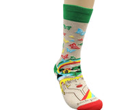 A Book Lovers Dream Sock with Butterflies from the Sock Panda (Women Sized)