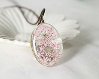 Glass-Preserved Flower Necklace