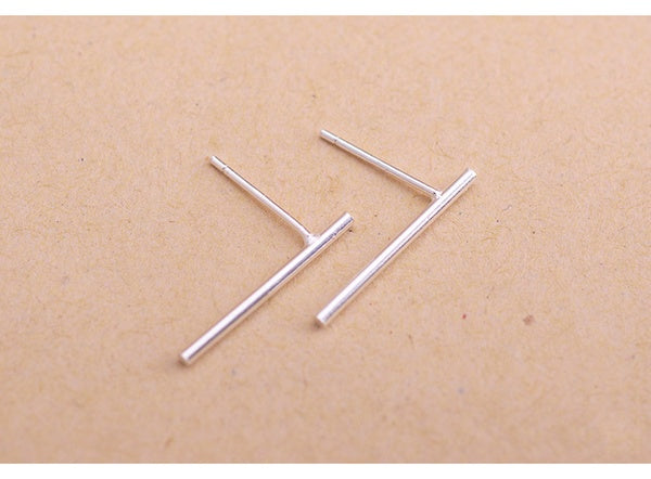 Dainty Sterling Silver Bar Earrings