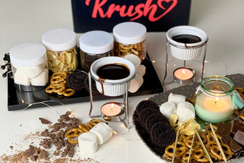 BESTSELLER! Chocolate Fondue Date Night Box | Date Night Idea at Home | Couple Anniversary Wedding Gift | Chocolate Melt At Home Gift Basket Active