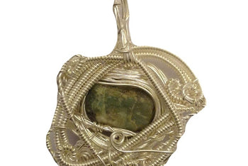 Green Wire Wrap Pendant