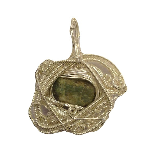 Green Wire Wrap Pendant