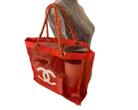 Red Mesh Chanel VIP Tote