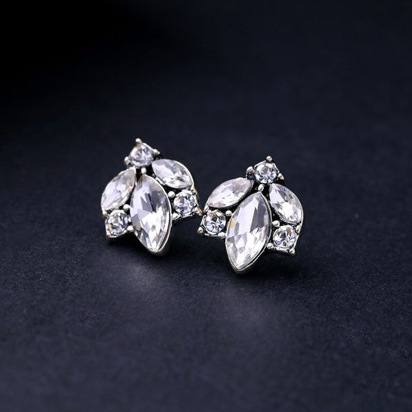 Crystal Cluster Stud Earrings