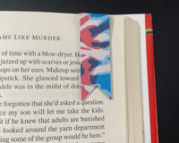 Magnetic Faux Leather Bookmarks in Tie-Dye