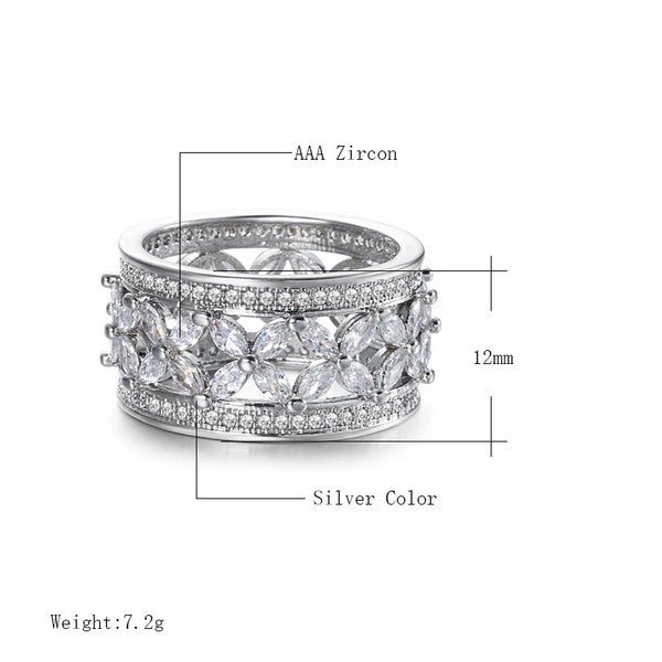 FLORAL 360 AAA Cubic Zirconia 925  Ring