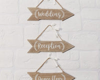 Set of 3 Wooden Wedding Signs