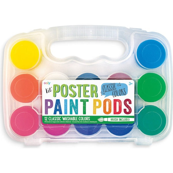 Ooly Lil' Poster Paint Pods - set of 12 paints