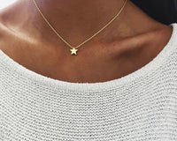 STAR  Minimalist 14K Gold Stainless Steel Tarnish free Necklace