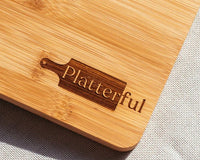 Platterful Handcrafted Wooden Bamboo Charcuterie Board (10x15")