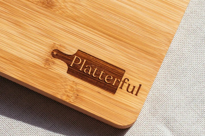 Platterful Handcrafted Wooden Bamboo Charcuterie Board (10x15")