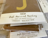 'Just Married' Gold Foiled Bunting