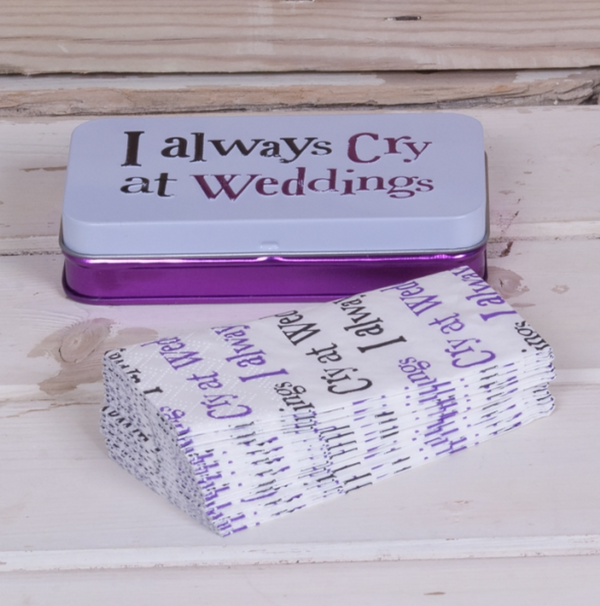 I Always Cry At Weddings Tissue Tin