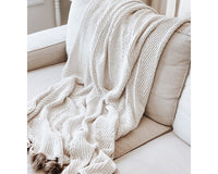 Cream Pom Blanket