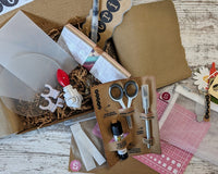 Torn Paper Art Craft Box with Tool Kit