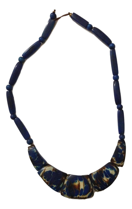 Indigo Tagua Bib Necklace