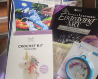 Kids Level 3 - Counted Cross Stitch & Punch Needle - Craft Subscription Box (Recommended Age 10+).