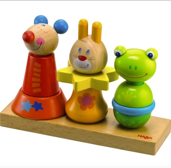 Haba Animal Trio Wooden Pegging Set