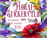 The All Floral Sticker Club by Violette Stickers