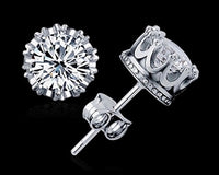 ROYAL ♡  925 Sterling Silver AAA Cubic Zirconia Diamond Stud Earrings