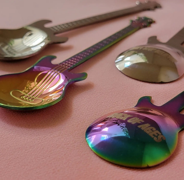 Rock of Ages Broadway Musical inspired Guitar teaspoons - Rock of Ages and Don't Stop Believin' Spoons