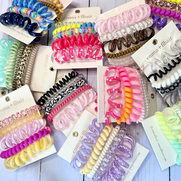 5 Pack Assorted Coil Hair Ties