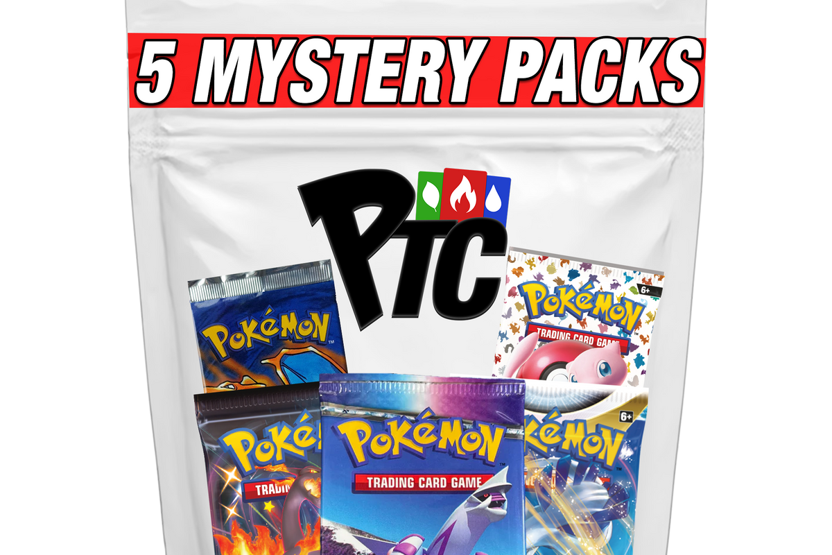 Premier Packs - 5 Pokémon Mystery Booster Packs (1995-2024)