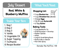 Red, White & Blueberry Muffins: 1-Time Baking Kit