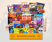 Halloween Gift Box w/ Halloween Candy | Spooky Halloween Basket Gift for Kids | Boo Basket Treats & Sweet Candy Box Trick or Treat Gift Idea