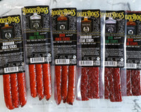 Snack Size: Boozy Jerky Style Steak Strip & Snack Stick Variety 6 Packages // 15 Servings