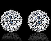 ROYAL ♡  925 Sterling Silver AAA Cubic Zirconia Diamond Stud Earrings