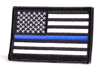 Thin Blue Line Flag Patch - Thin Blue Line USA (Sew On)