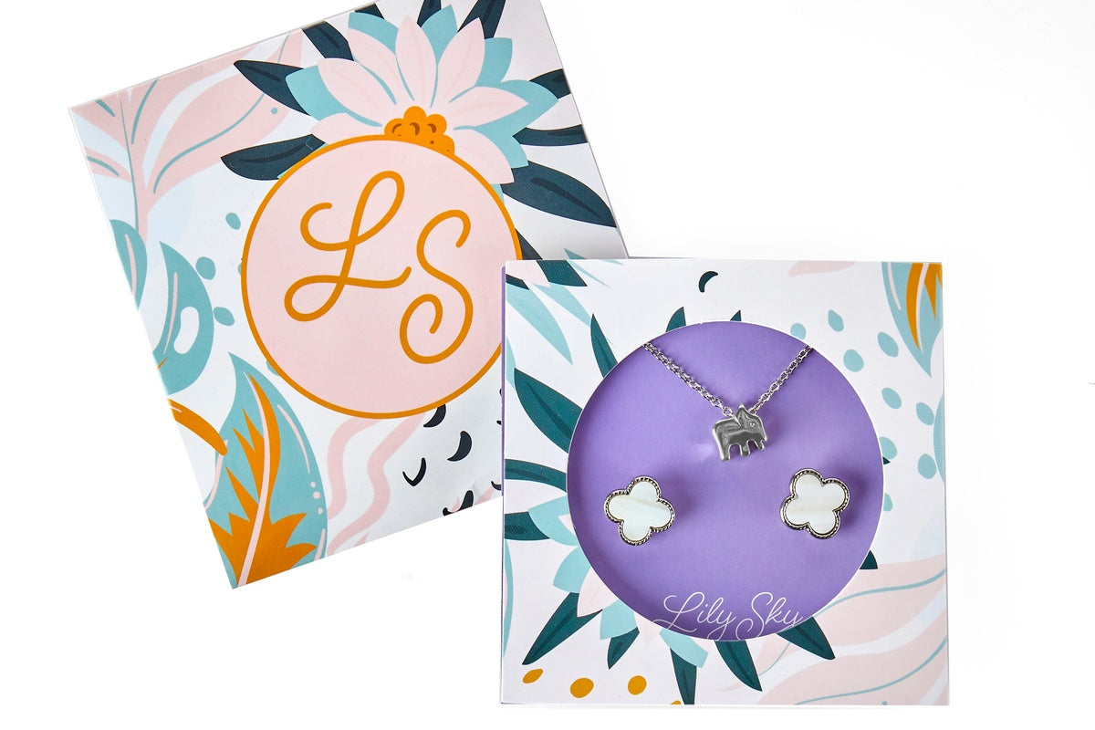 Lily Sky Karma Necklace + Earrings Set