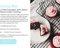 SOLD OUT: Cherry Filled Chocolate Cupcakes & Cherry Compote Buttercream: 1-Time Baking Kit