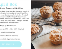 SOLD OUT: Carrot Cake Streusel Muffins: 1-Time Baking Kit