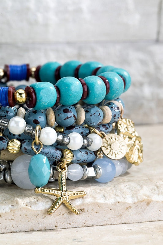 Gorgeous Ocean stacked bracelet