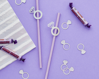 Diamond Ring Paper Straws