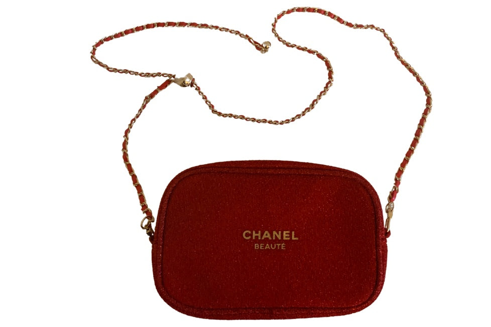 Chanel Makeup factory Bag New Red Holiday