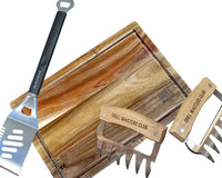 Grill Masters BBQ Super Bundle: Cutting Board, Meat Claws & Spatula (Free US Shipping)