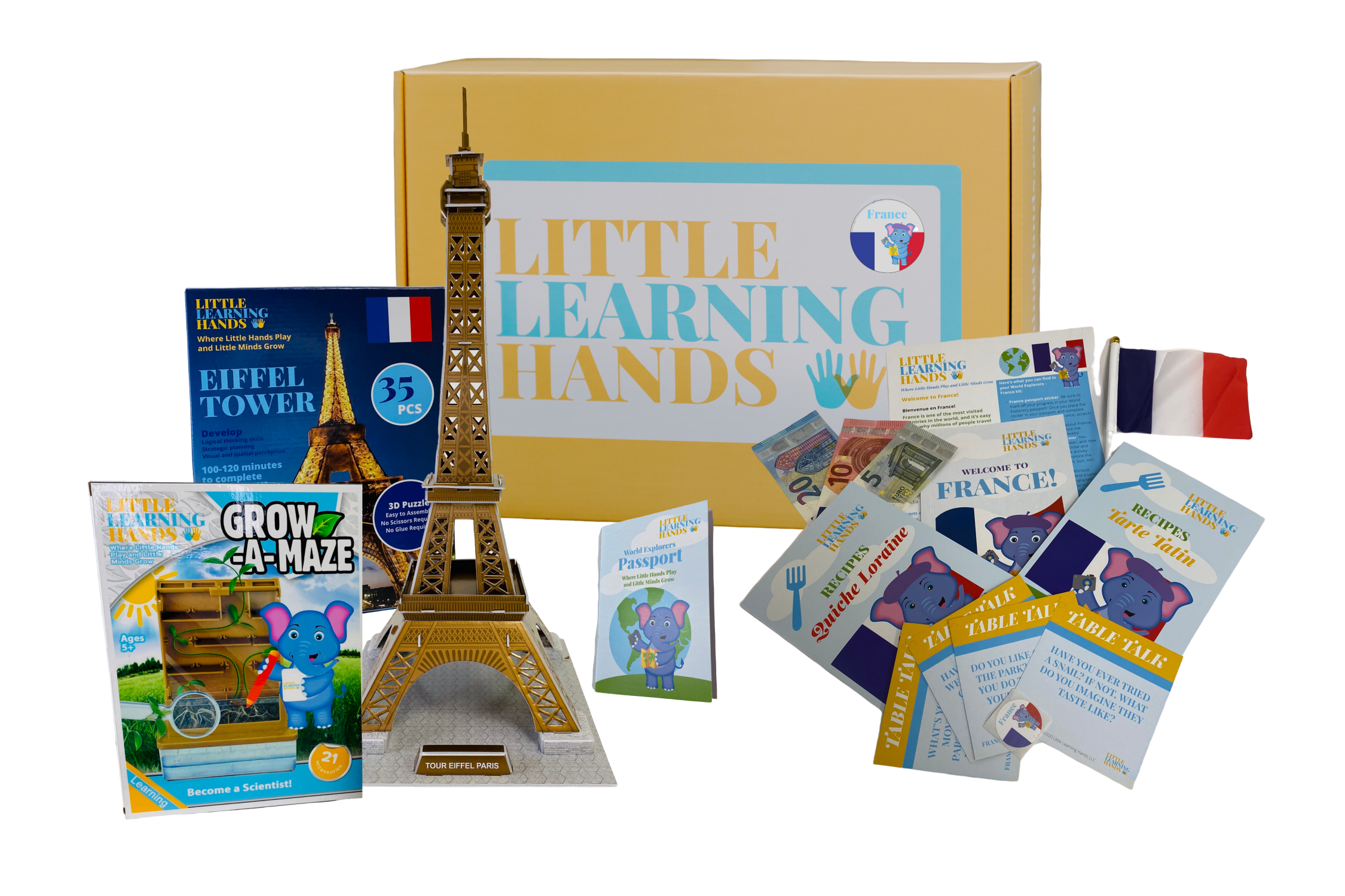 Little Learning Hands France Eiffel Tower 3D Puzzle